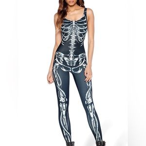 Black Milk Clothing Mechanical Bone Catsuit 2.0 size M